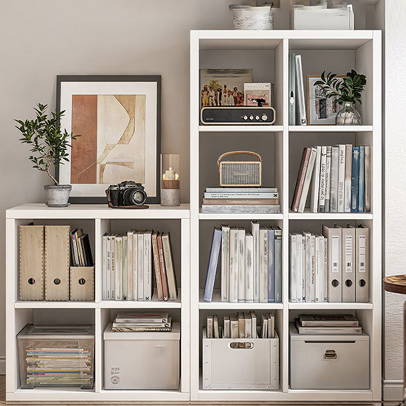 Modern Closed Back Bookcase Engineered Wood Bookshelf with Shelves for Home Office