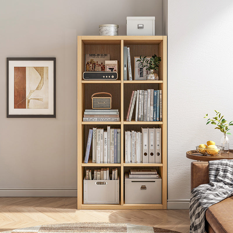 Modern Closed Back Bookcase Engineered Wood Bookshelf with Shelves for Home Office
