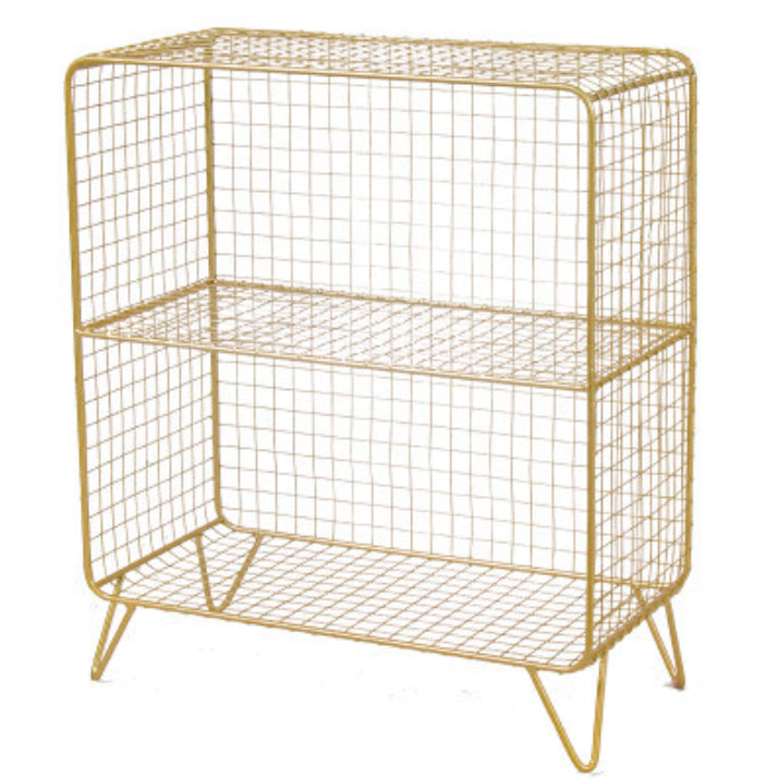 Glam Closed Back Bookshelf Standard Metal Bookcase with Shelves