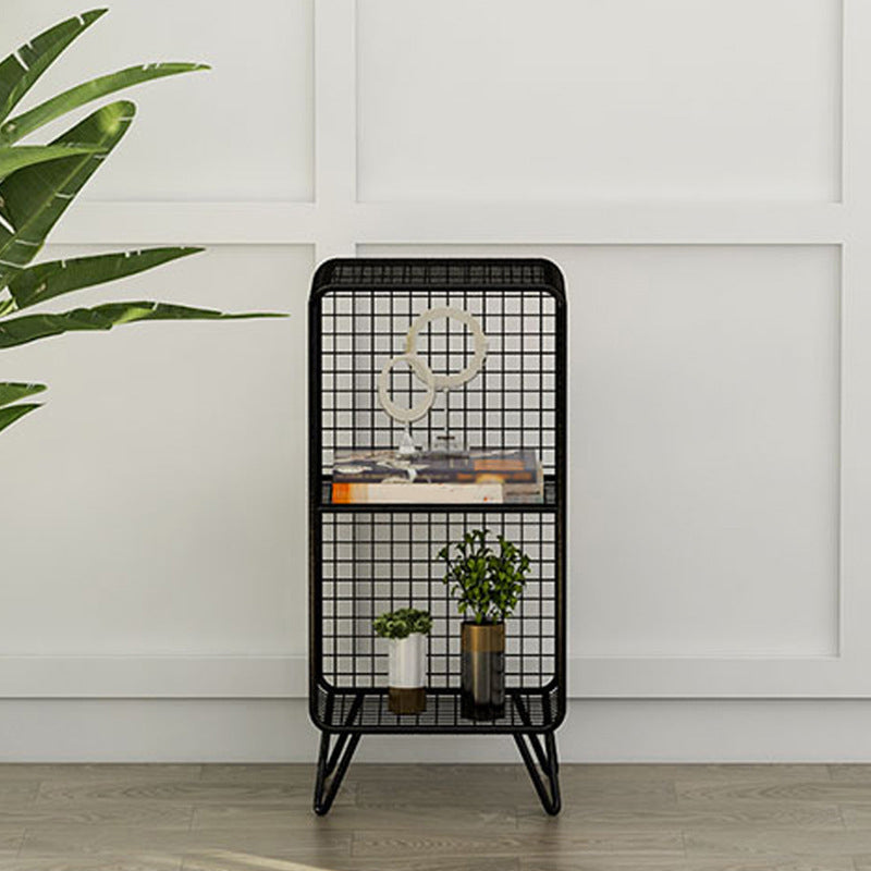 Glam Closed Back Bookshelf Standard Metal Bookcase with Shelves