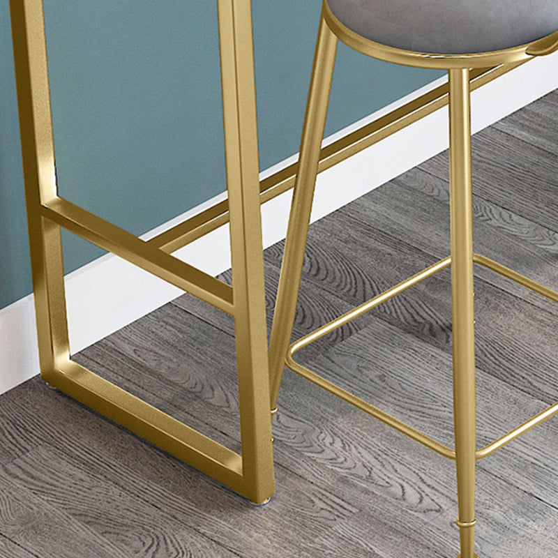 White Faux Marble Table Modern Style Bistro Bar Table for Patio Use