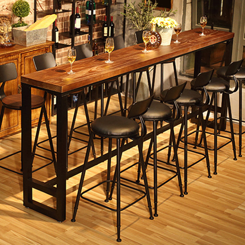 Rectangle Counter Height Dining Table Solid Wood Bar Dining Table