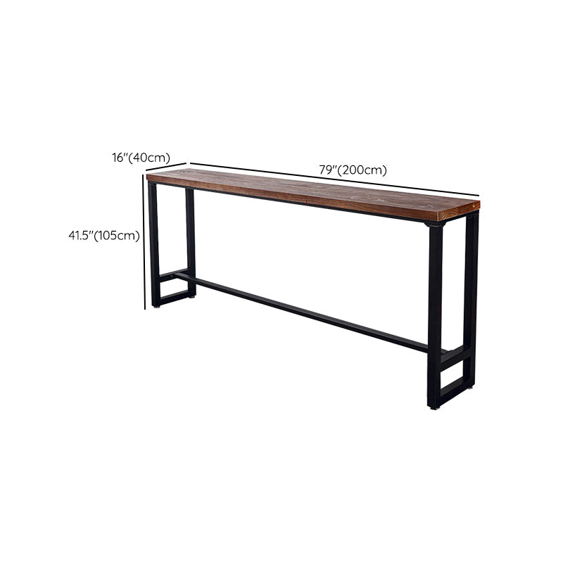 Rectangle Counter Height Dining Table Solid Wood Bar Dining Table