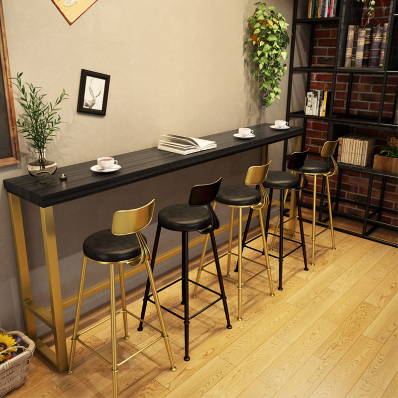 Glam Rectangle Counter Height Table Solid Wood Bar Dining Table