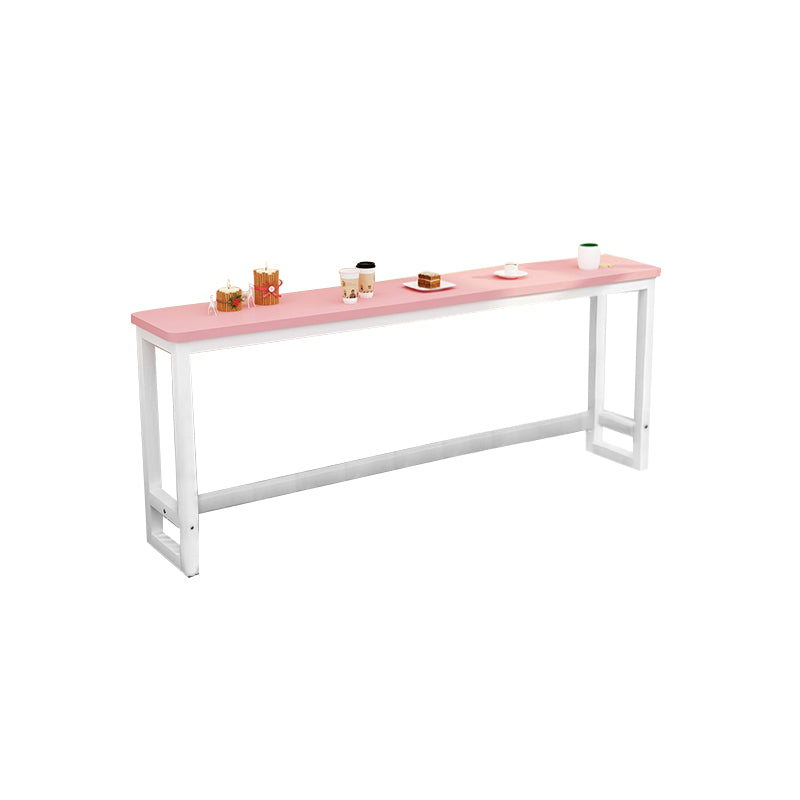 Modern Style Wood Bar Stool Table Rectangle Bar Table for Cafe and Breakroom