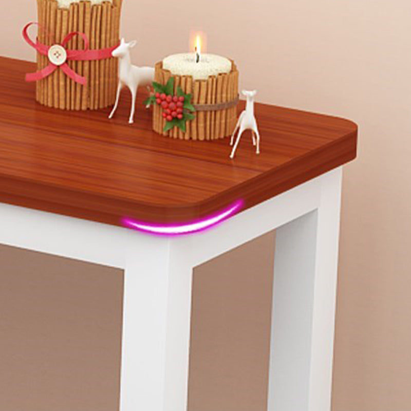 Modern Style Wood Bar Stool Table Rectangle Bar Table for Cafe and Breakroom