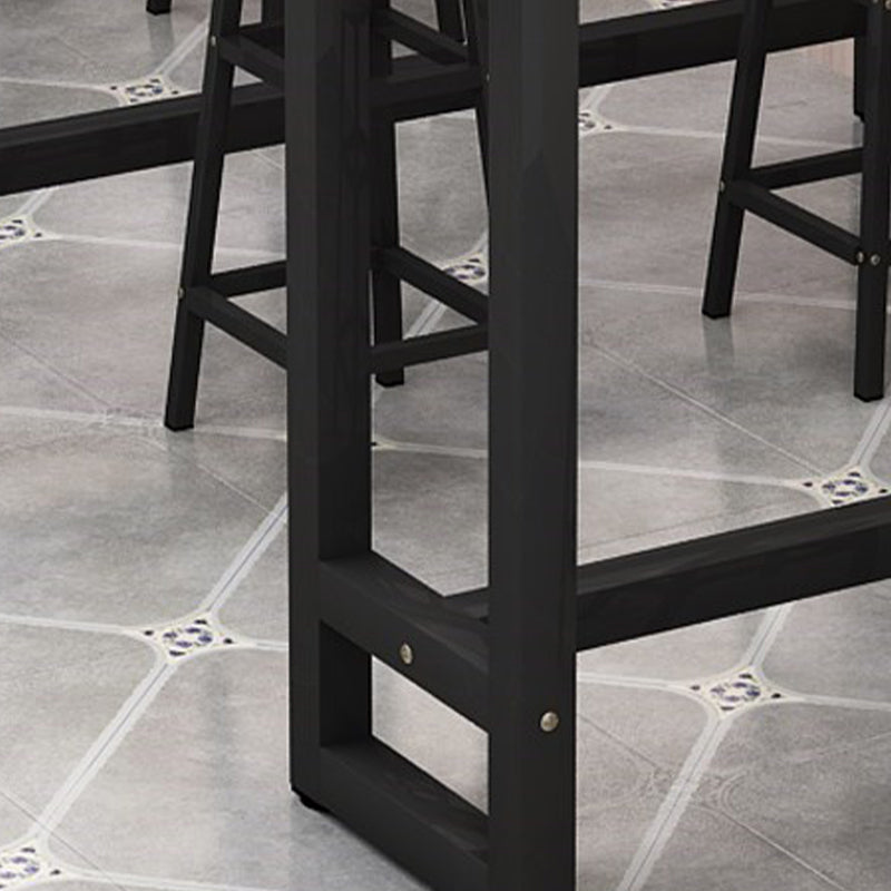 Modern Style Wood Bar Stool Table Rectangle Bar Table for Cafe and Breakroom