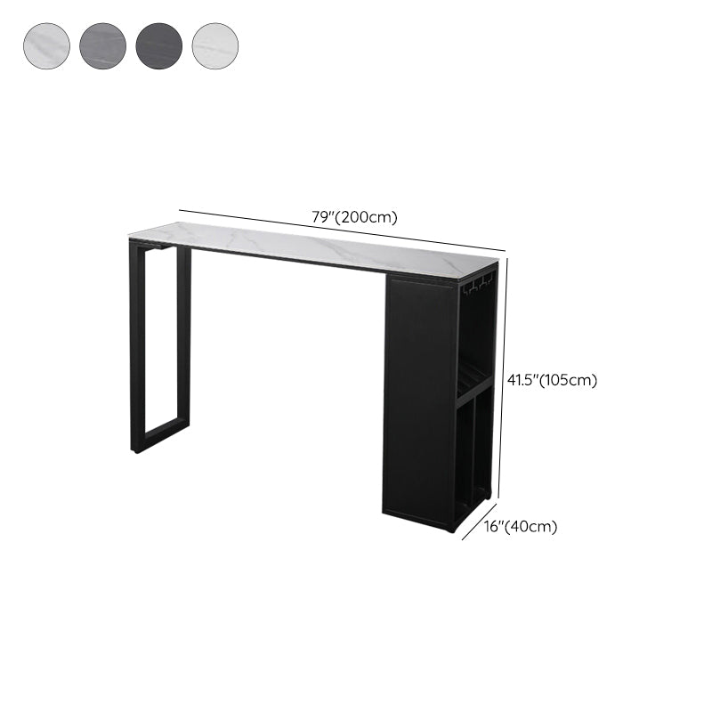 Sintered Stone Bar Table Rectangle Dining Table for Kitchen Living Room Coffee Room