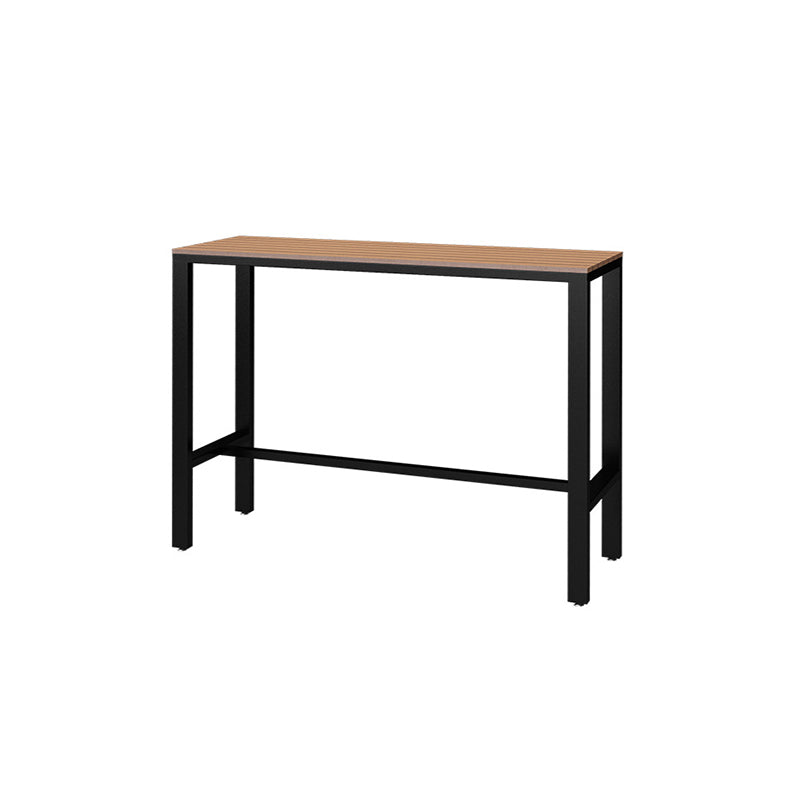 Manufactured Wood Bar Table Black Legs and Metal Base Bar Table