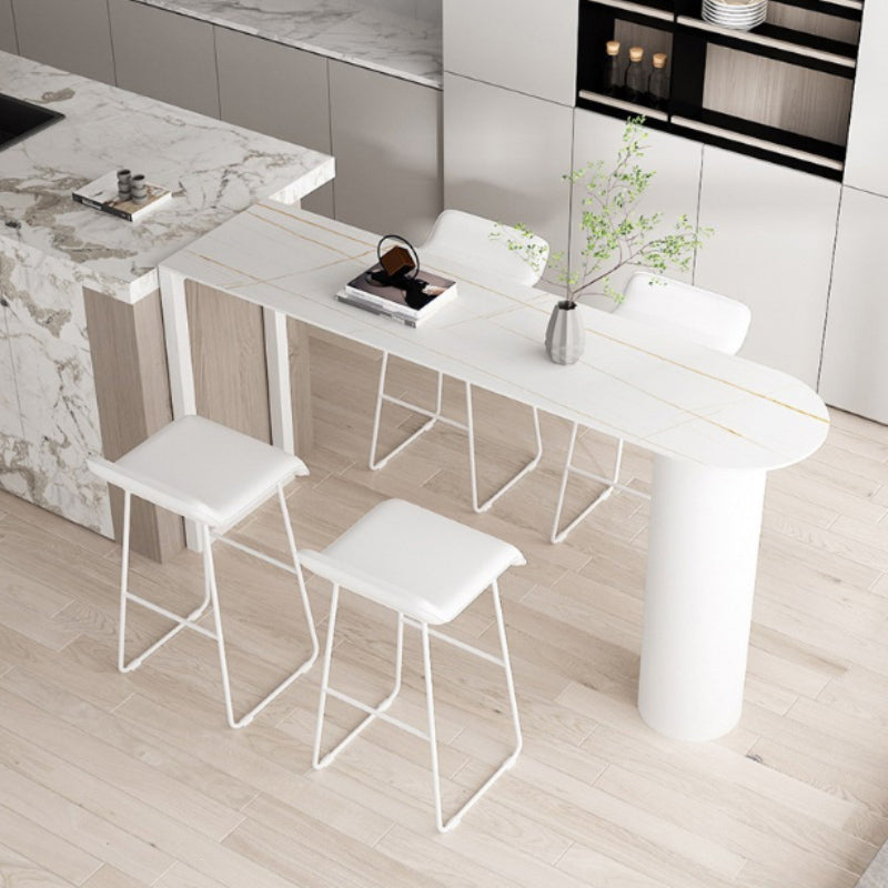 Free Form Stone Bar Dining Table Modern Bar Height Pub Table for  Living Room