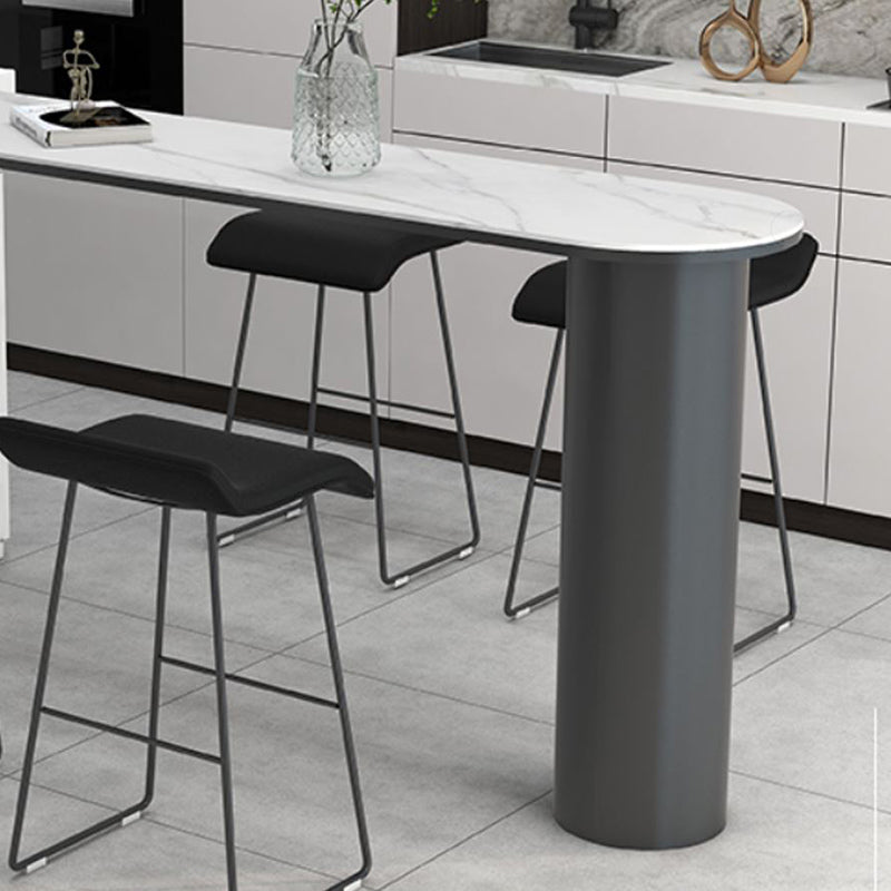 Free Form Stone Bar Dining Table Modern Bar Height Pub Table for  Living Room