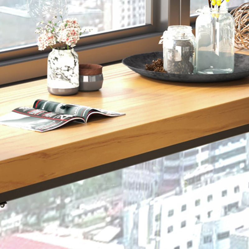 Industrial Rectangle Bar Table Solid Wood Top Bar Table with Trestle Base