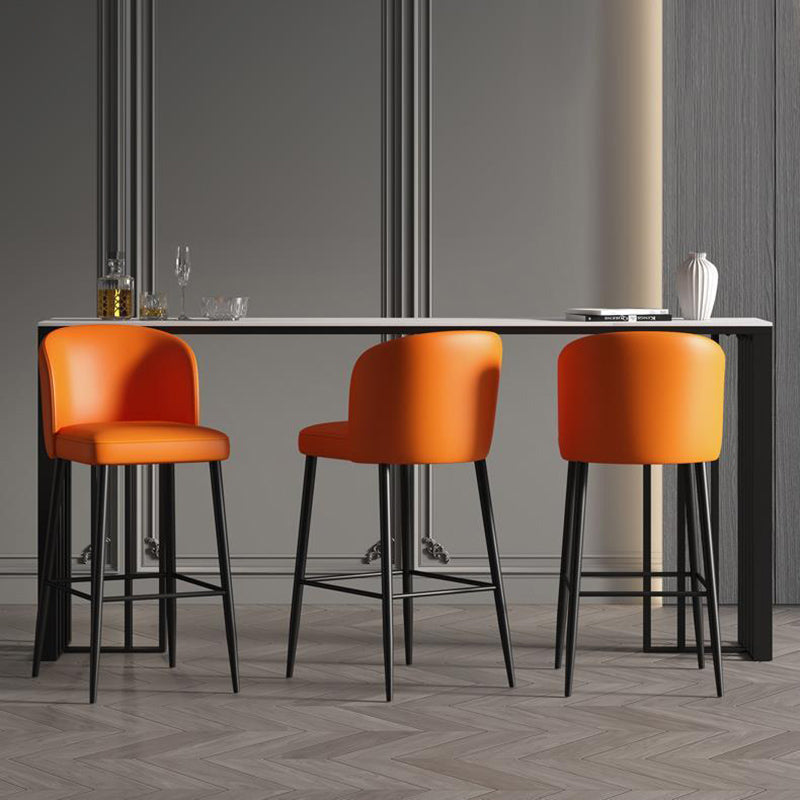 Metal Double pedestal Bar Table Modern Rectangle Bar Height Table