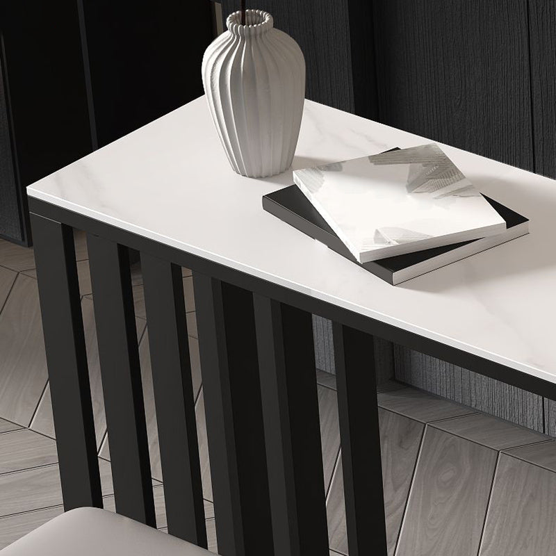 Metal Double pedestal Bar Table Modern Rectangle Bar Height Table