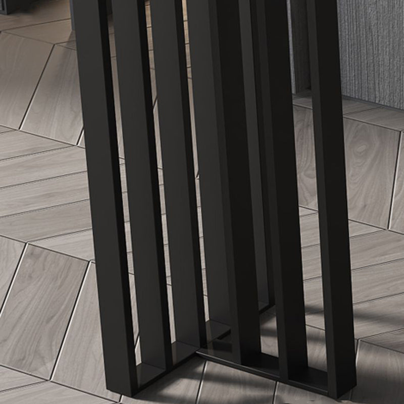 Metal Double pedestal Bar Table Modern Rectangle Bar Height Table