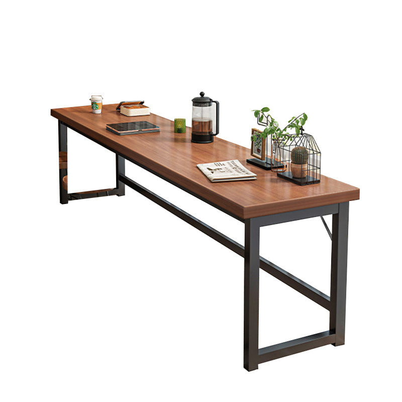 Industrial Wood and Metal Bar Table Rectangle Bar Height Table for Living Room