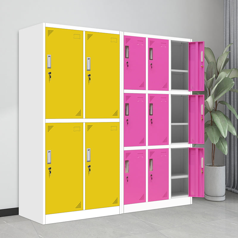Modern Metal Hinged Door Storage Cabinet Matte Finish Cabinet for Home