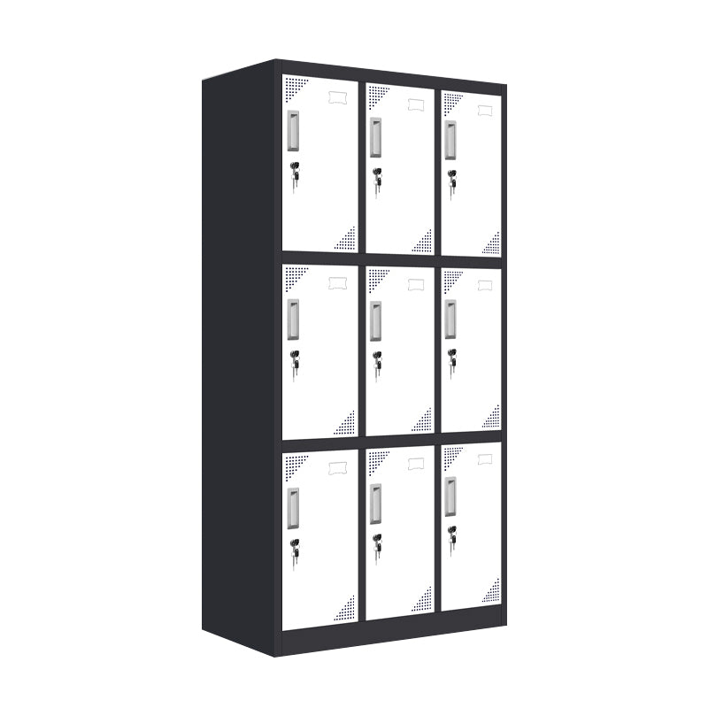 Modern Metal Hinged Door Storage Cabinet Matte Finish Cabinet for Home