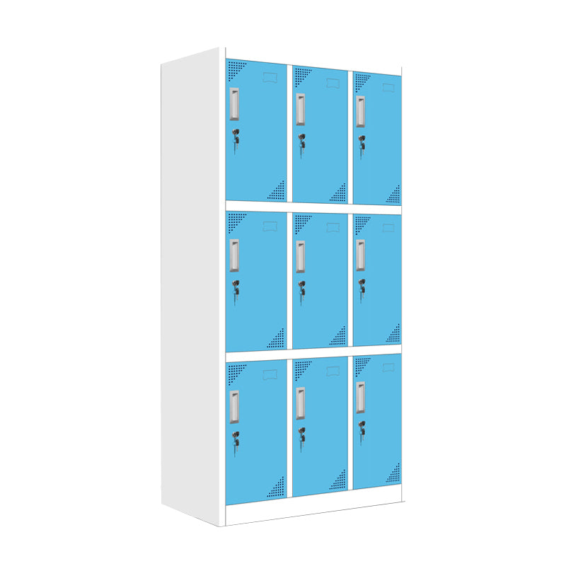 Modern Metal Hinged Door Storage Cabinet Matte Finish Cabinet for Home