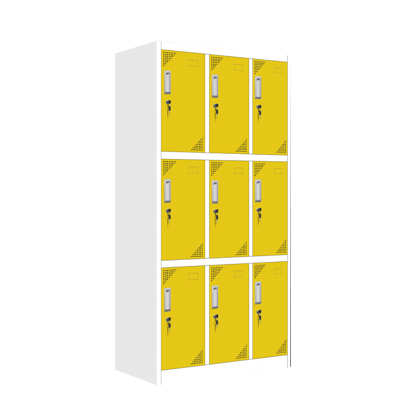 Modern Metal Hinged Door Storage Cabinet Matte Finish Cabinet for Home