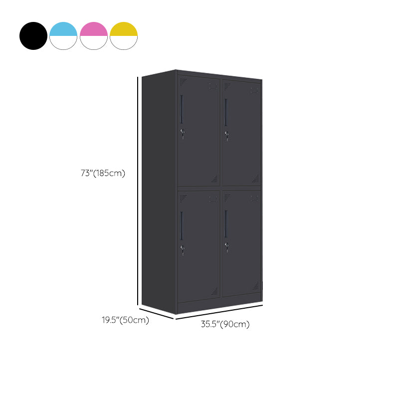 Modern Metal Hinged Door Storage Cabinet Matte Finish Cabinet for Home