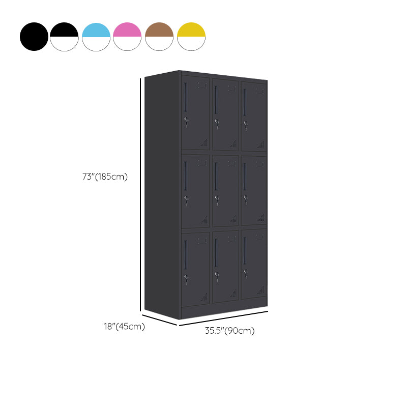 Modern Metal Hinged Door Storage Cabinet Matte Finish Cabinet for Home