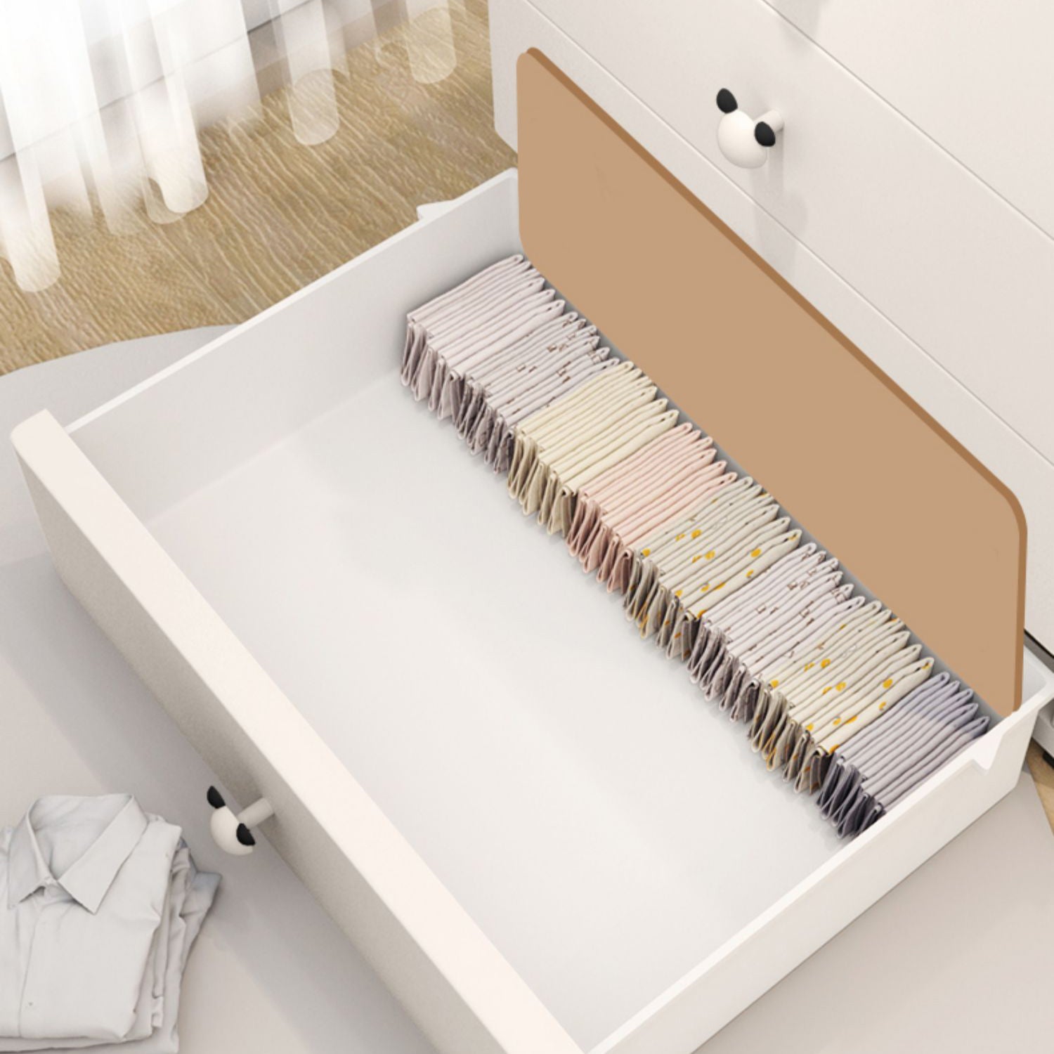 Plastic Non-Hanging Armoire with Drawers Contemporary Indoor Storage Cabinet