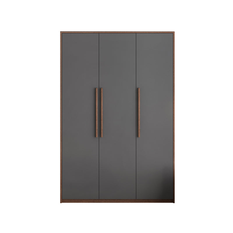 Hinged Wardrobe Cabinet Contemporary Wardrobe Closet with Garment Rod