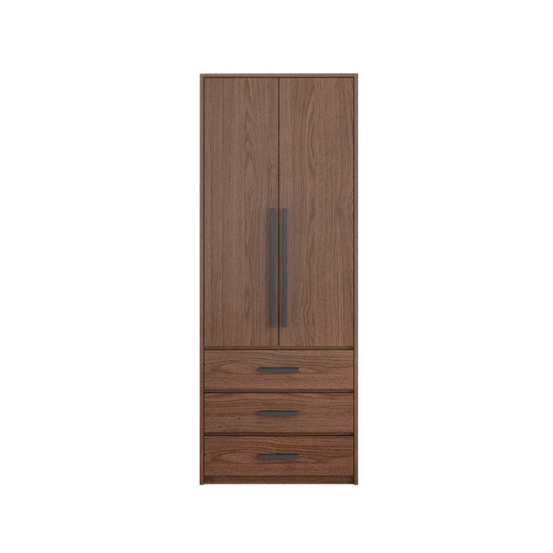 Hinged Wardrobe Cabinet Contemporary Wardrobe Closet with Garment Rod