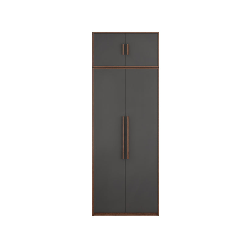 Hinged Wardrobe Cabinet Contemporary Wardrobe Closet with Garment Rod