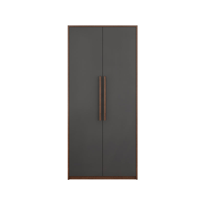 Hinged Wardrobe Cabinet Contemporary Wardrobe Closet with Garment Rod