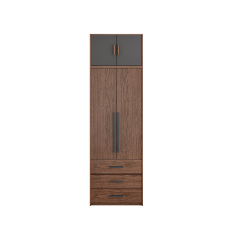 Hinged Wardrobe Cabinet Contemporary Wardrobe Closet with Garment Rod