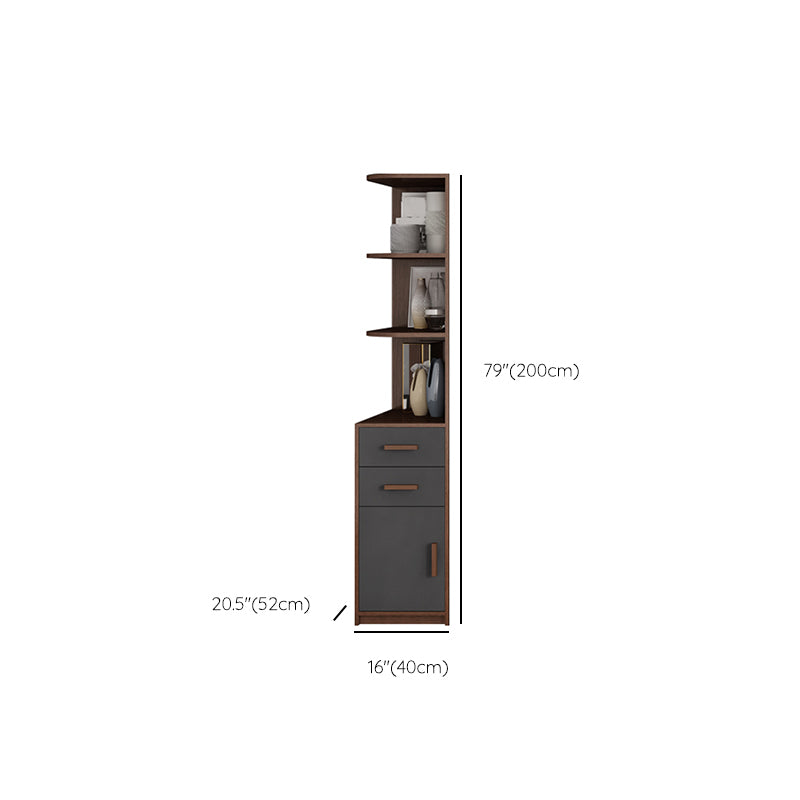 Hinged Wardrobe Cabinet Contemporary Wardrobe Closet with Garment Rod