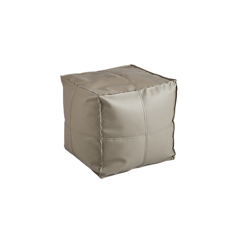 Modern Square Pouf Leather Water Resistant Pouf for Living Room