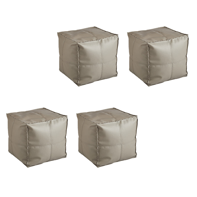 Modern Square Pouf Leather Water Resistant Pouf for Living Room