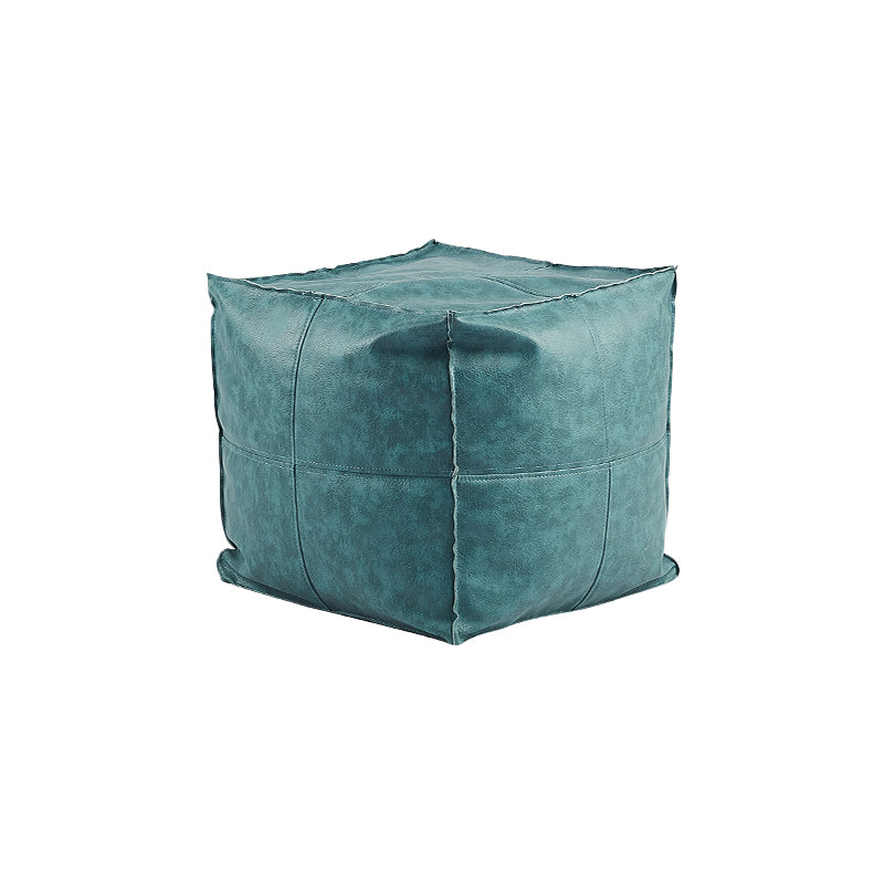Modern Square Pouf Leather Water Resistant Pouf for Living Room
