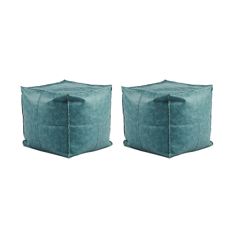 Modern Square Pouf Leather Water Resistant Pouf for Living Room