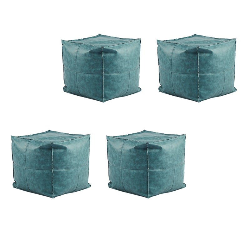 Modern Square Pouf Leather Water Resistant Pouf for Living Room