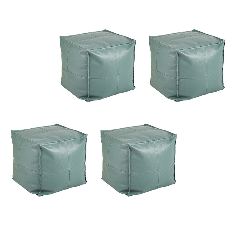 Modern Square Pouf Leather Water Resistant Pouf for Living Room