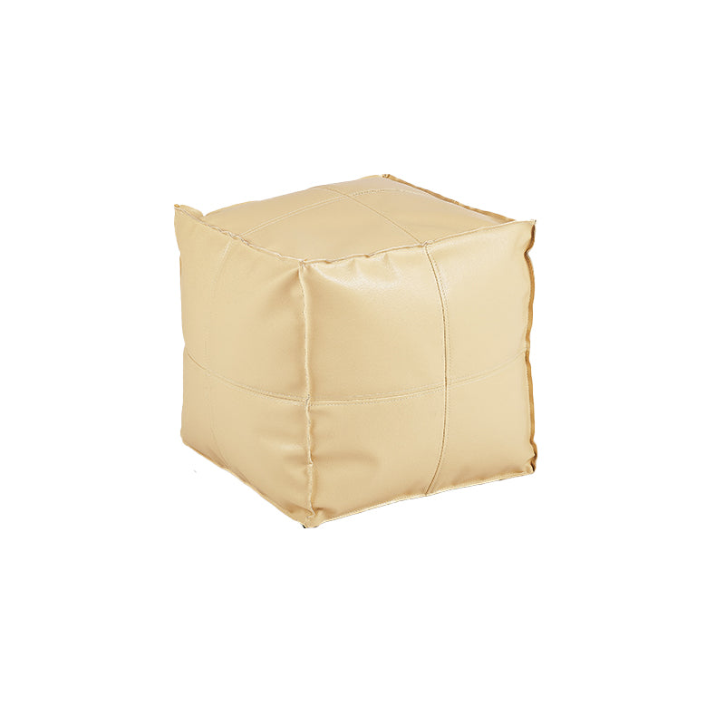 Modern Square Pouf Leather Water Resistant Pouf for Living Room