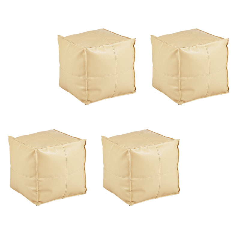 Modern Square Pouf Leather Water Resistant Pouf for Living Room