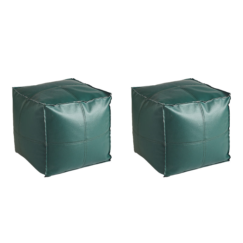 Modern Square Pouf Leather Water Resistant Pouf for Living Room