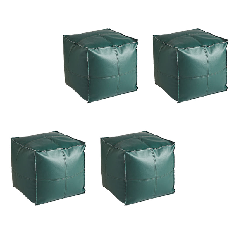 Modern Square Pouf Leather Water Resistant Pouf for Living Room