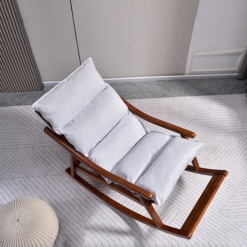 Modern Rocker Chair Solid Wood Frame Spindle Rocker Chair for Living Room