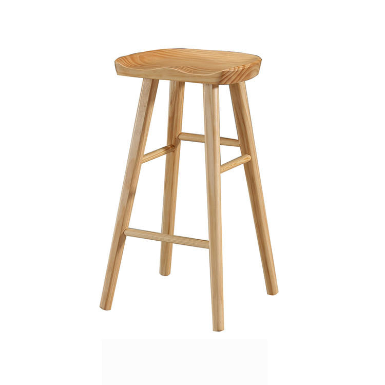 Contemporary Bar Set 1/2 Pieces Solid Wood Pub table with Upholstered Stools