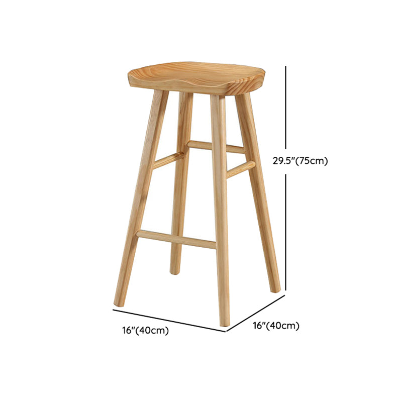 Contemporary Bar Set 1/2 Pieces Solid Wood Pub table with Upholstered Stools