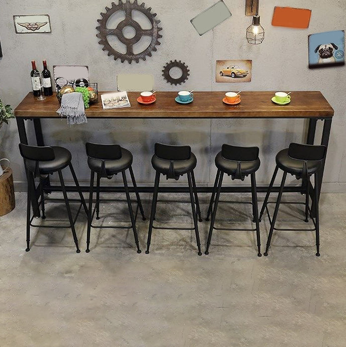 Industrial Bar Table Set 1/4/6/11 Pieces Solid Wood Pub Dining Set for Indoor