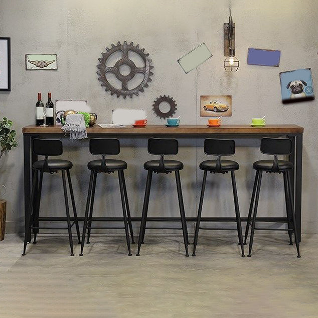 Industrial Bar Table Set 1/4/6/11 Pieces Solid Wood Pub Dining Set for Indoor