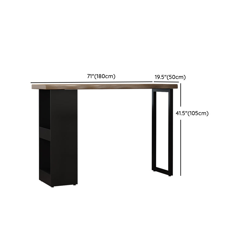 Industrial Style Bar Table Set 1/3 Pieces Solid Wood Rectangle Table and Stool Set