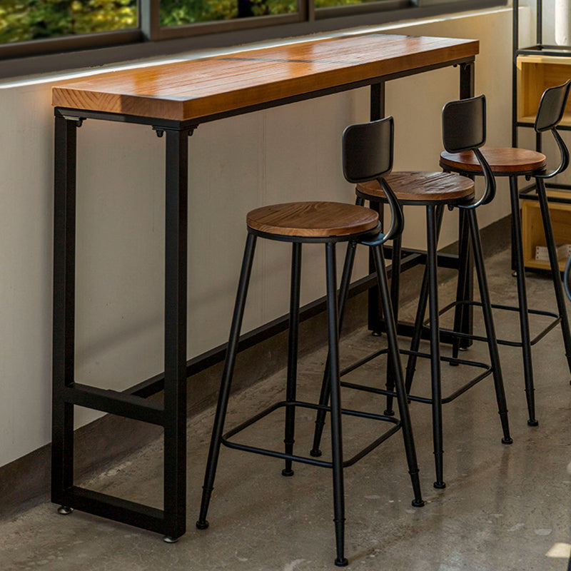 Contemporary Rectangle Bar Set 1/4/7 Pieces Solid Wood Pub Dining Set for Dining Room